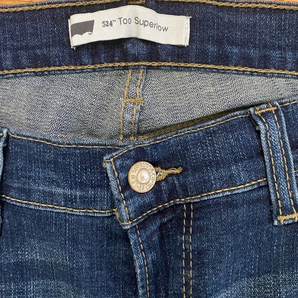 Levi’s 524 Too super low jeans, distressed, Size 13M JUNIORS - Picture 4 of 7